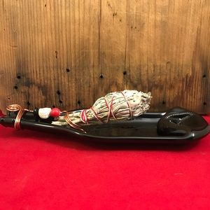 Sage Burner with Sage Bundle Glass Bottle